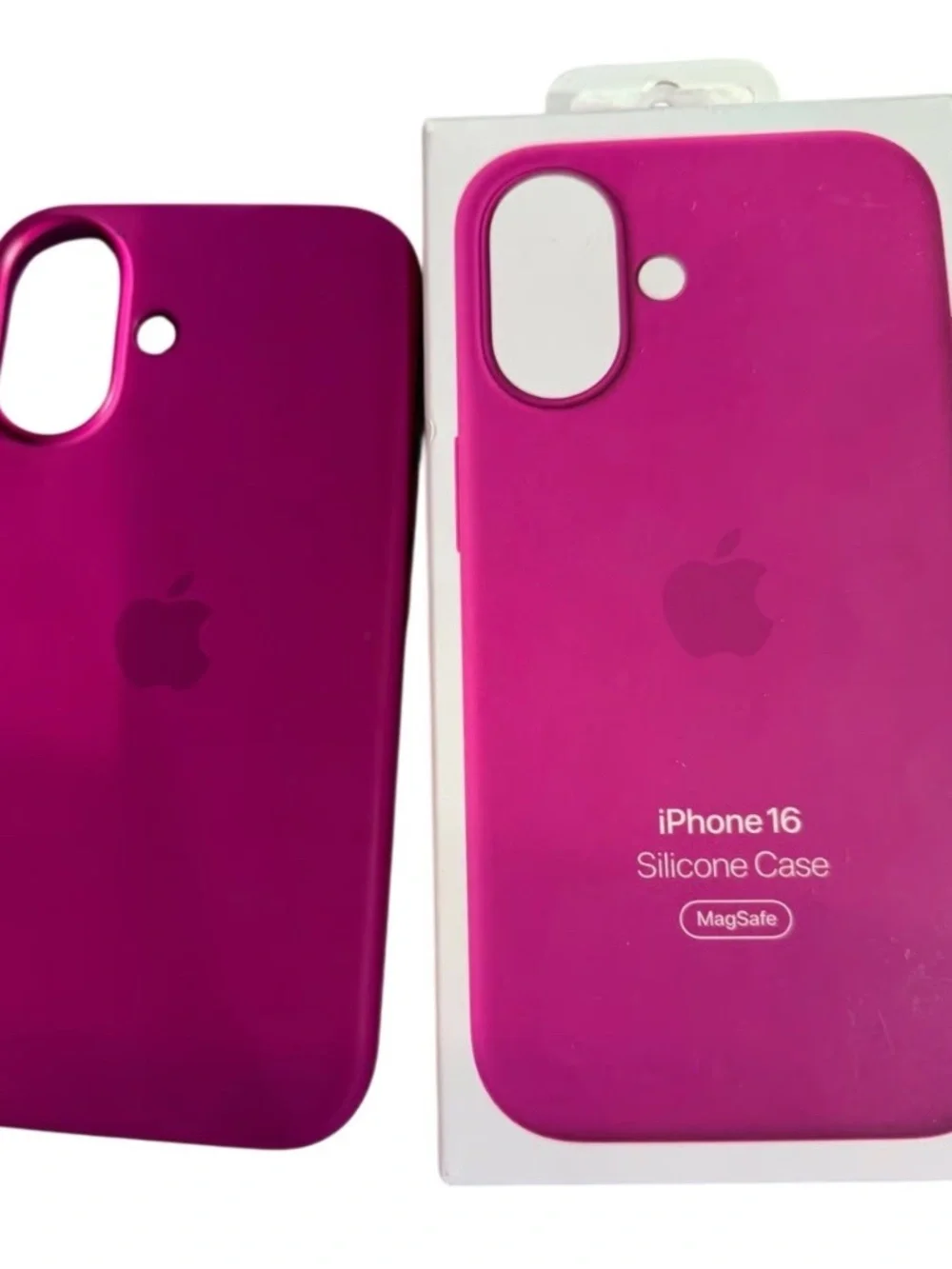GENUINE APPLE IPHONE 16 SILICONE CASE WITH MAGSAFE - FUCHSIA - AUTHENTIC NEW OEM